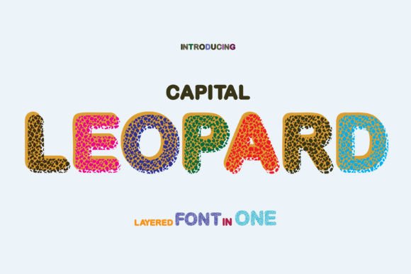 Capital Leopard: A Fun and Creative Display Font for Impactful Designs