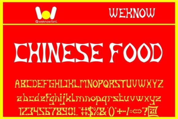 Chinese Food: A Fun and Unique Display Font for Creative Projects