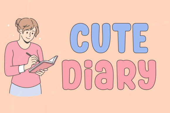 Cute Diary: A Versatile Display Font for Creative Designs