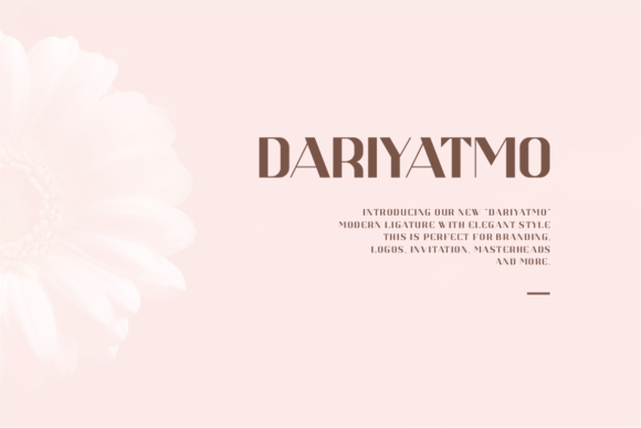 Dariyatmo: A Cool and Unique Display Font for Modern Design Projects
