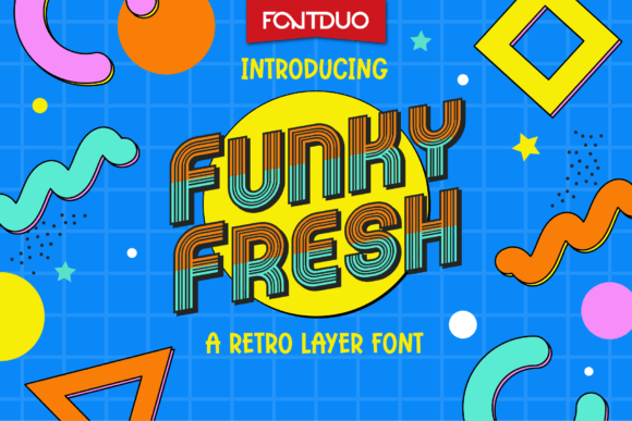 Funky Fresh: A Retro-Inspired Layer Font for Modern Creativity
