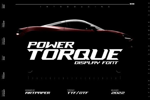 Power Torque: The Bold Display Font for Sports and Racing Designs