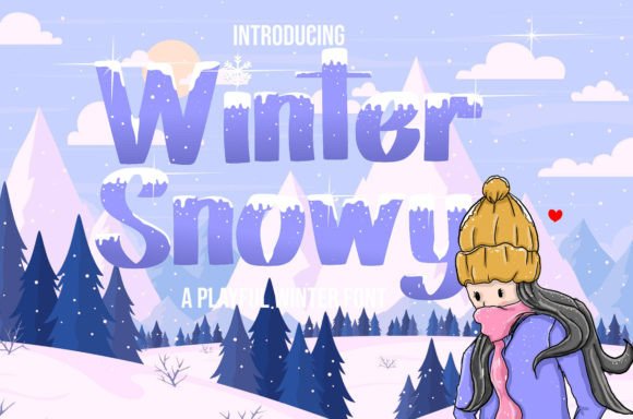 Winter Snowy: A Festive Display Font for Holiday Designs